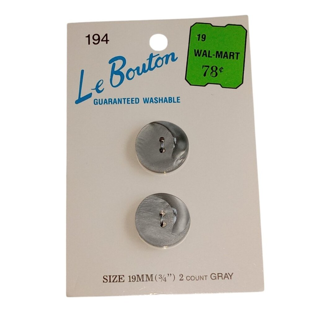 Le Bouton Vintage Sewing Buttons GRAY